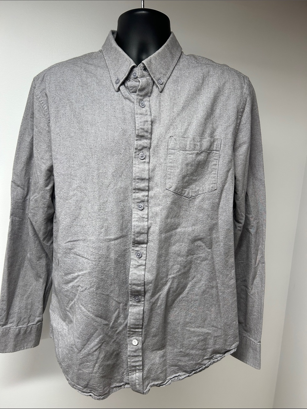 Five Four Mens Large Gray Oxford Button Down Shirt Arrowhead Long Sleeve⁠